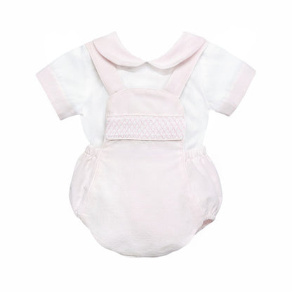 *SALE* Baby Girl Pink Smocked Romper with Top "MYD2450P"