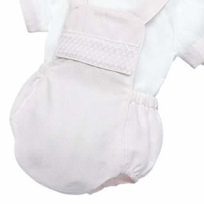 *SALE* Baby Girl Pink Smocked Romper with Top "MYD2450P"