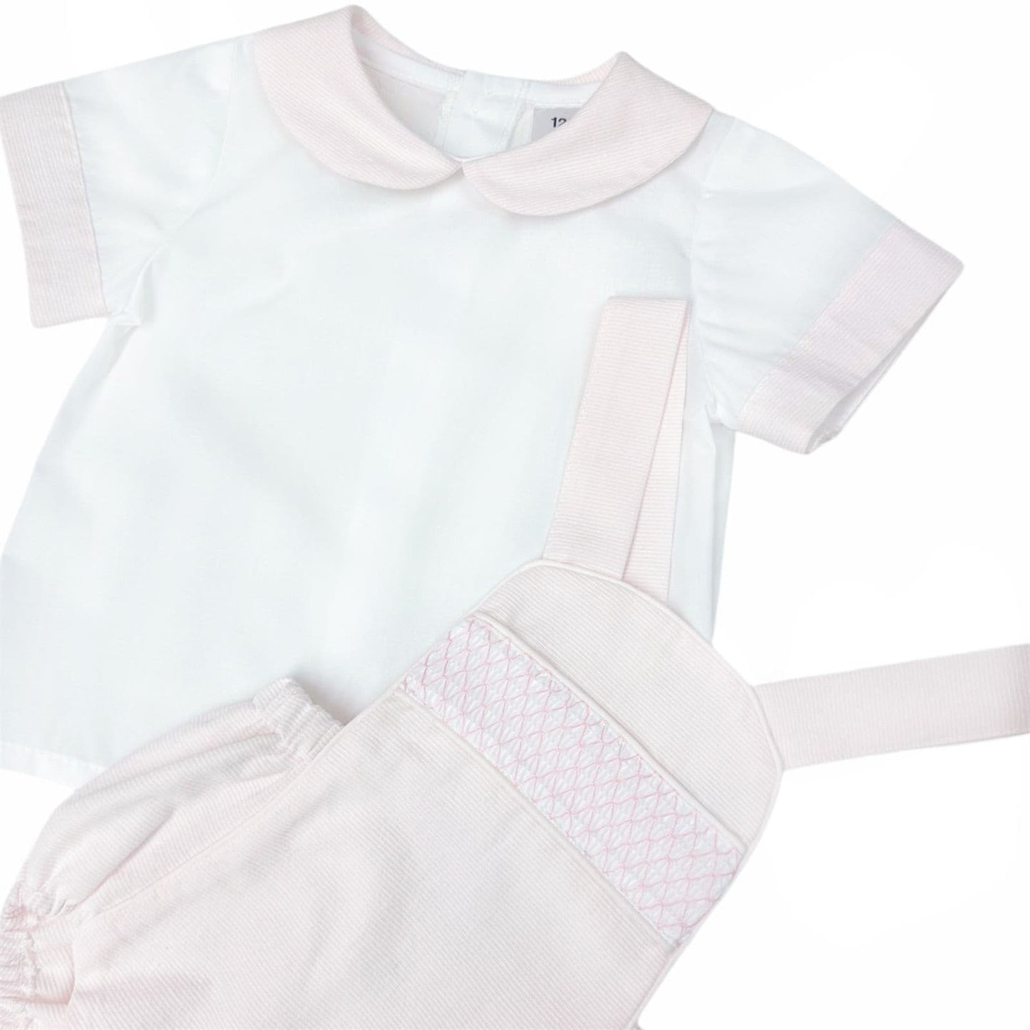 *SALE* Baby Girl Pink Smocked Romper with Top "MYD2450P"