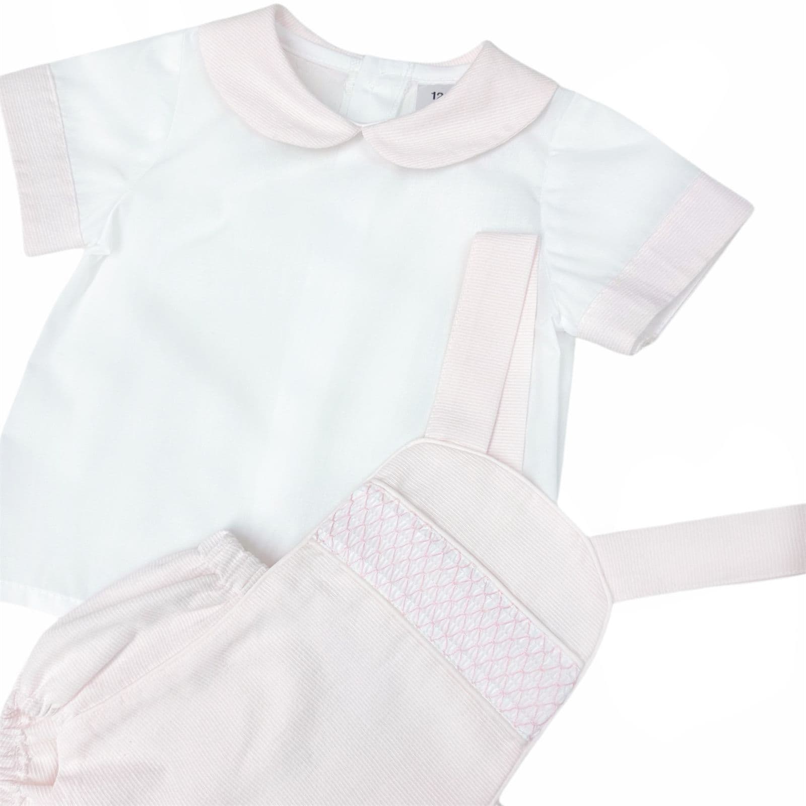 *SALE* Baby Girl Pink Smocked Romper with Top "MYD2450P"