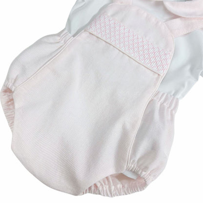 *SALE* Baby Girl Pink Smocked Romper with Top "MYD2450P"