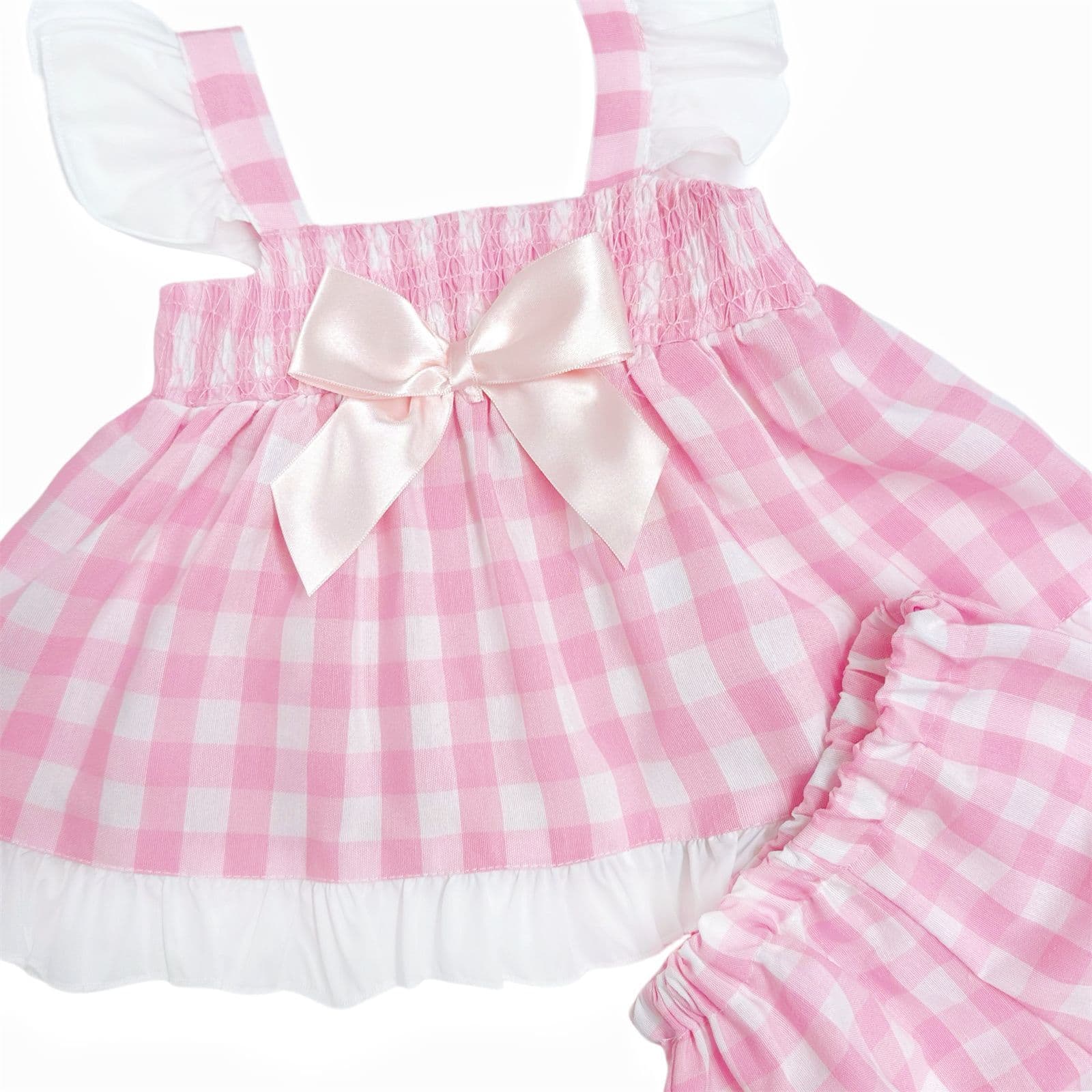 *SALE* Baby Girl Pink Smocked Sun Dress with Knickers "MYD2430P"