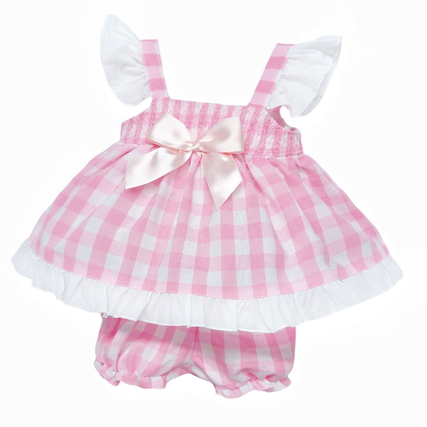 *SALE* Baby Girl Pink Smocked Sun Dress with Knickers "MYD2430P"