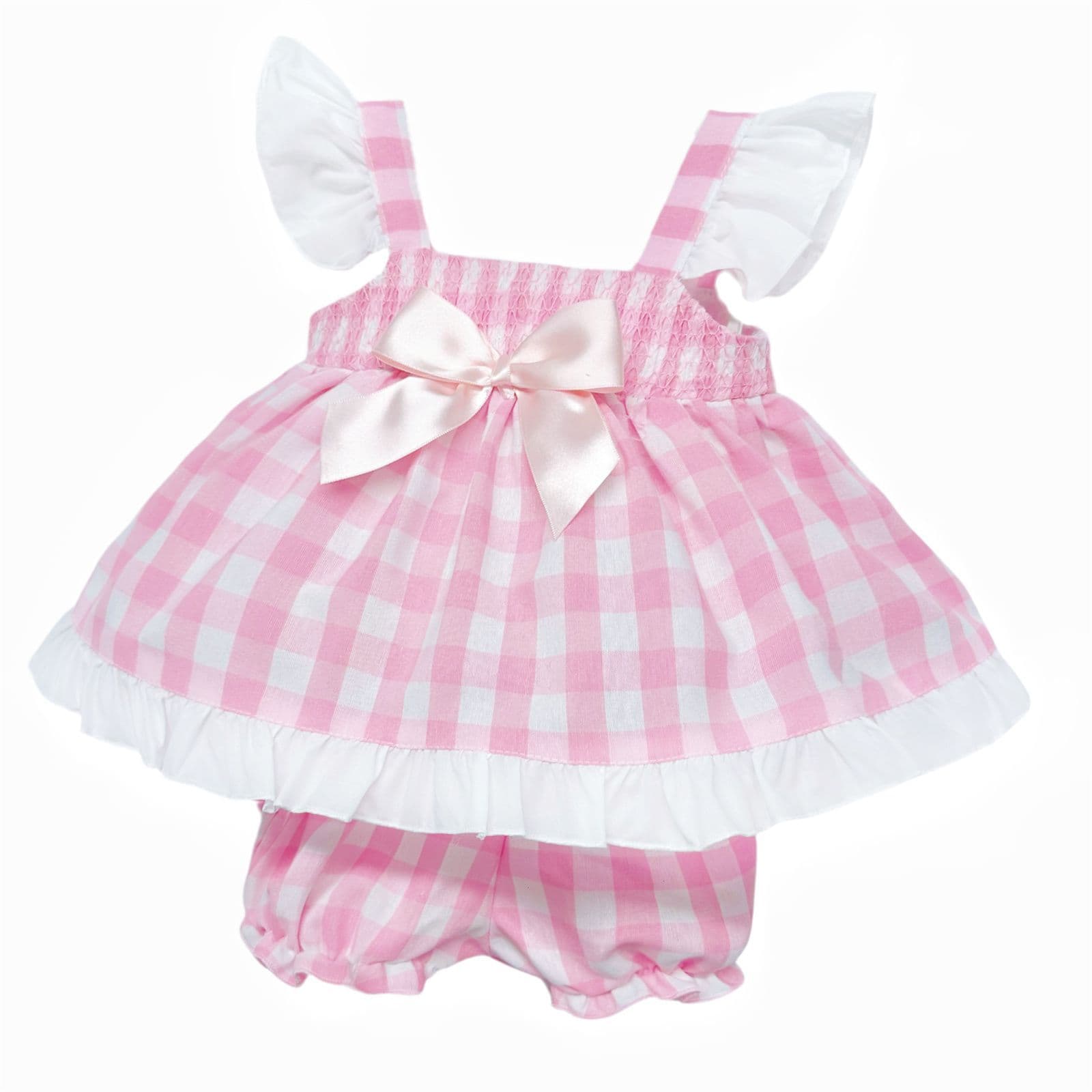 *SALE* Baby Girl Pink Smocked Sun Dress with Knickers "MYD2430P"