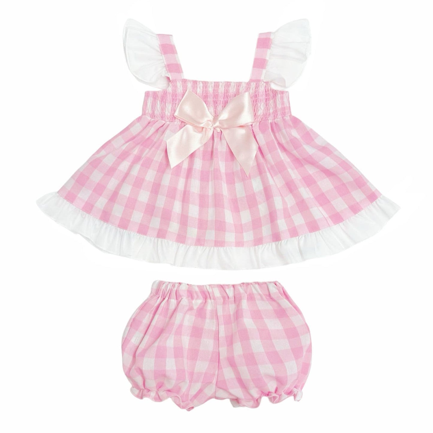 *SALE* Baby Girl Pink Smocked Sun Dress with Knickers "MYD2430P"