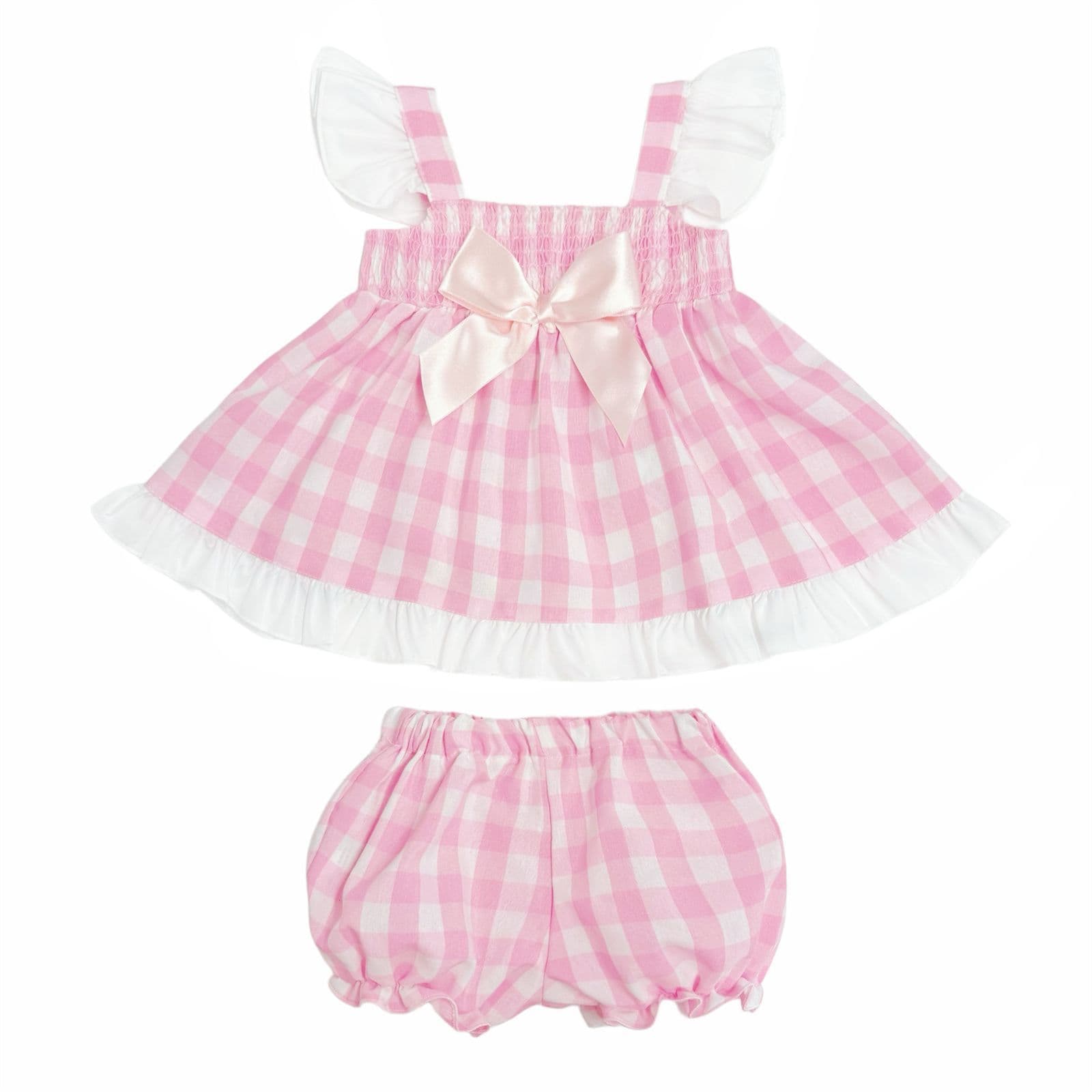 *SALE* Baby Girl Pink Smocked Sun Dress with Knickers "MYD2430P"