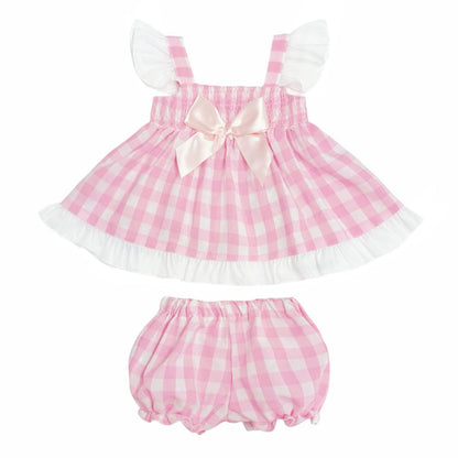 *SALE* Baby Girl Pink Smocked Sun Dress with Knickers "MYD2430P"