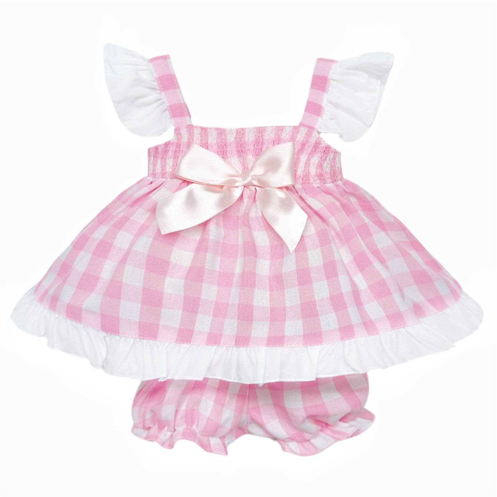 *SALE* Baby Girl Pink Smocked Sun Dress with Knickers "MYD2430P"