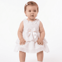 *SALE* Baby Girl Pink Spotty Sheer Puff Ball Dress with Pants "MYD2437P"