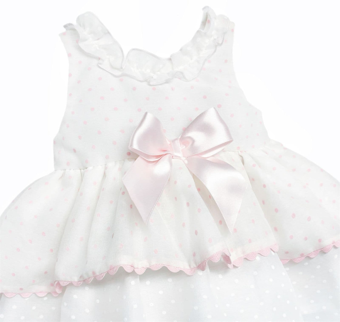 *SALE* Baby Girl Pink Spotty Sheer Puff Ball Dress with Pants "MYD2437P"