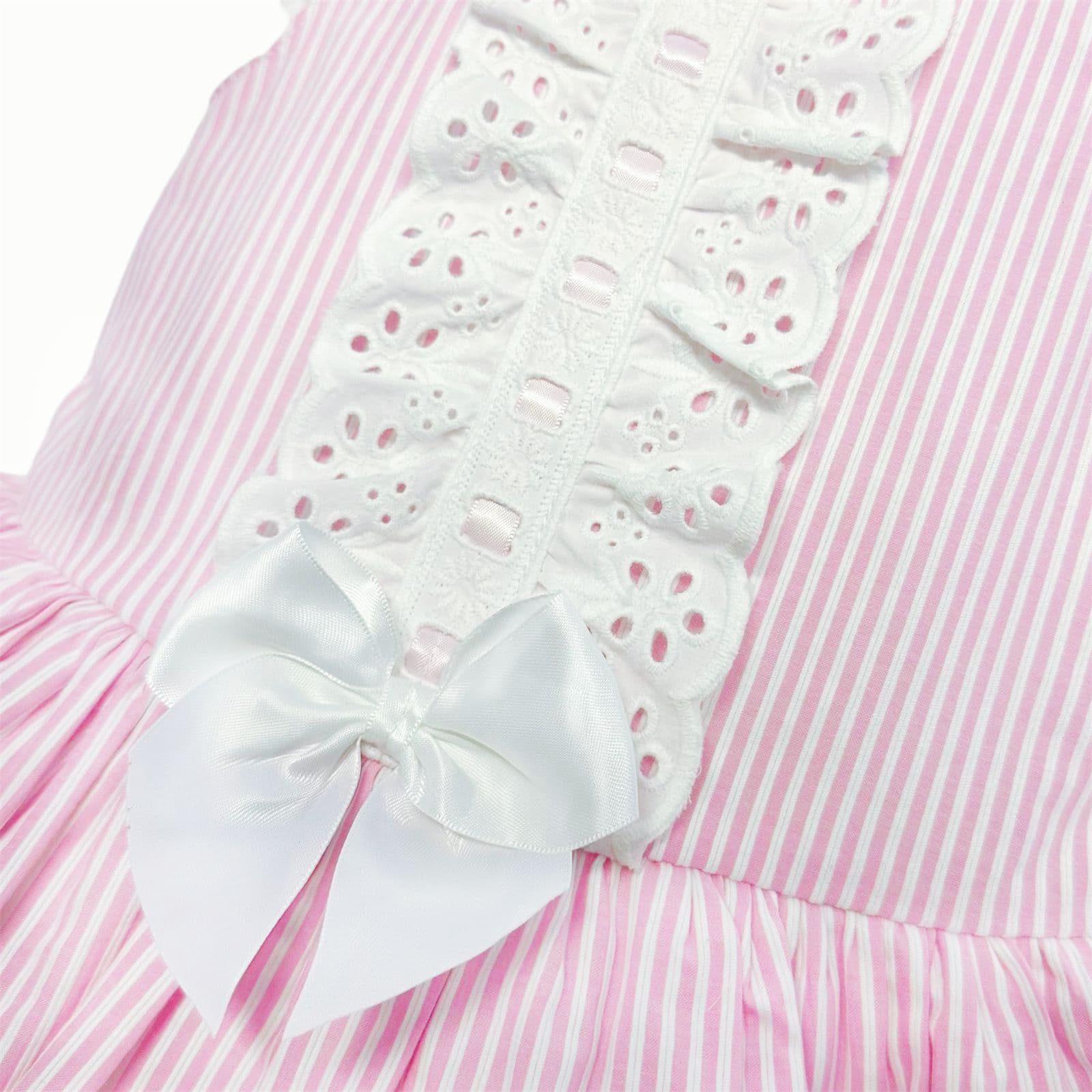 *SALE* Baby Girl Pink Stripe Drop Waist Puff Dress "2004 Pink"
