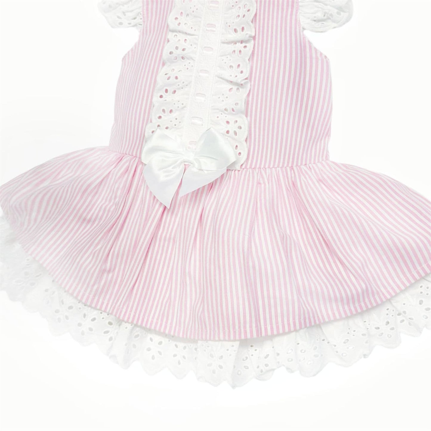 *SALE* Baby Girl Pink Stripe Drop Waist Puff Dress "2004 Pink"