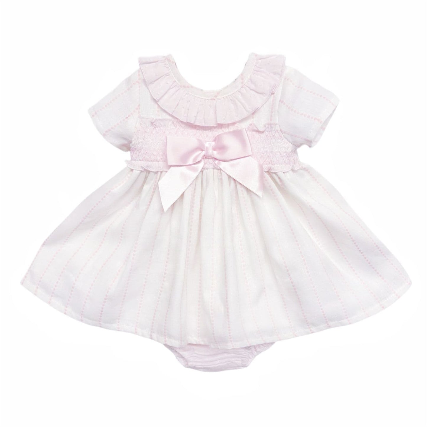 *SALE* Baby Girl Pink Stripe Puff Ball Dress with Pants "MYD2345P"