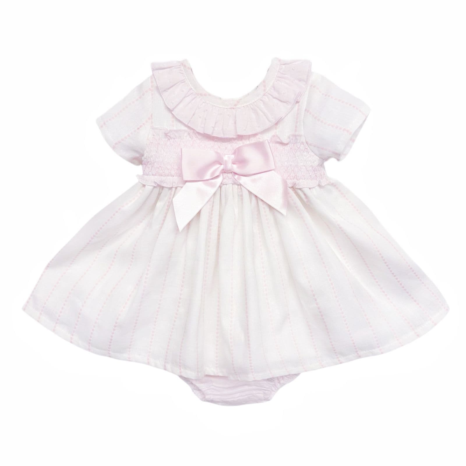 *SALE* Baby Girl Pink Stripe Puff Ball Dress with Pants "MYD2345P"