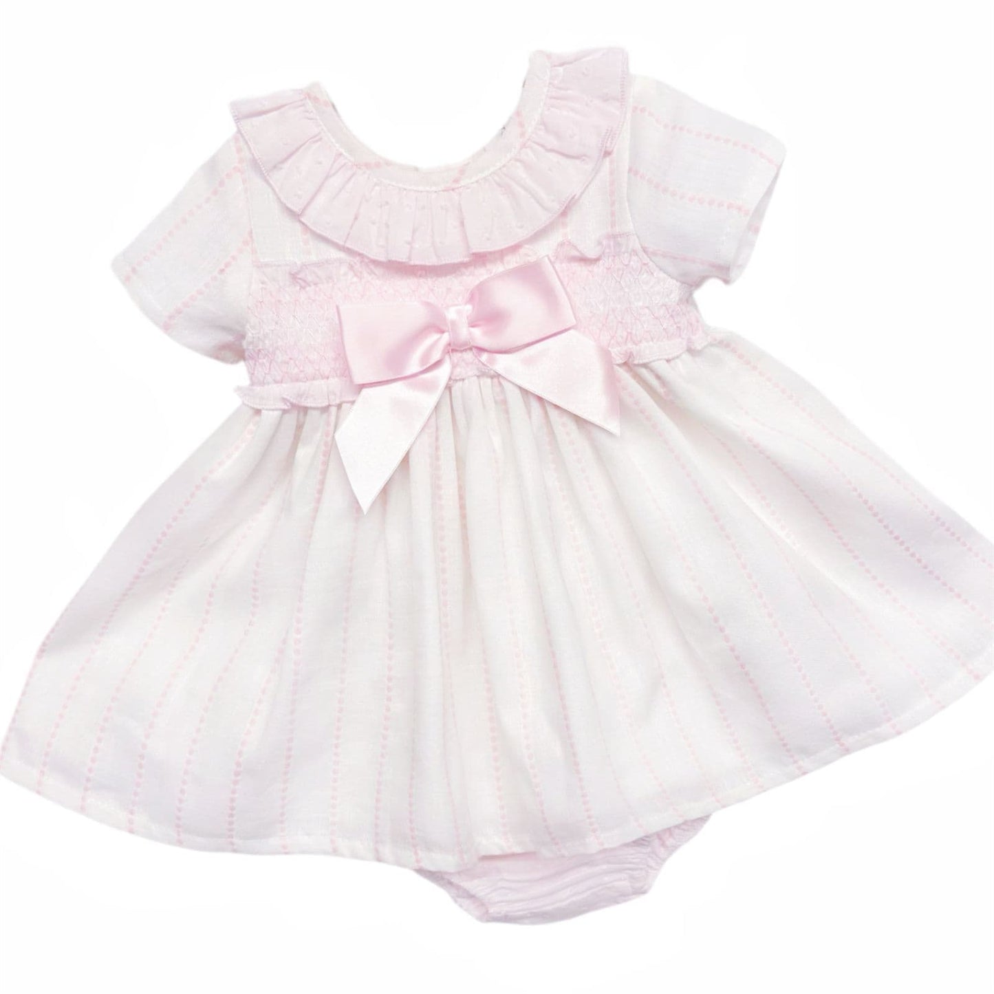 *SALE* Baby Girl Pink Stripe Puff Ball Dress with Pants "MYD2345P"