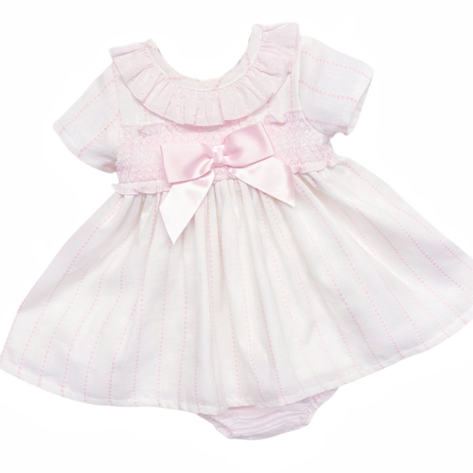 *SALE* Baby Girl Pink Stripe Puff Ball Dress with Pants "MYD2345P"