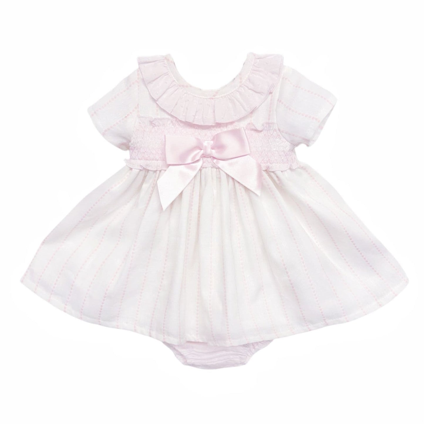 *SALE* Baby Girl Pink Stripe Puff Ball Dress with Pants "MYD2345P"