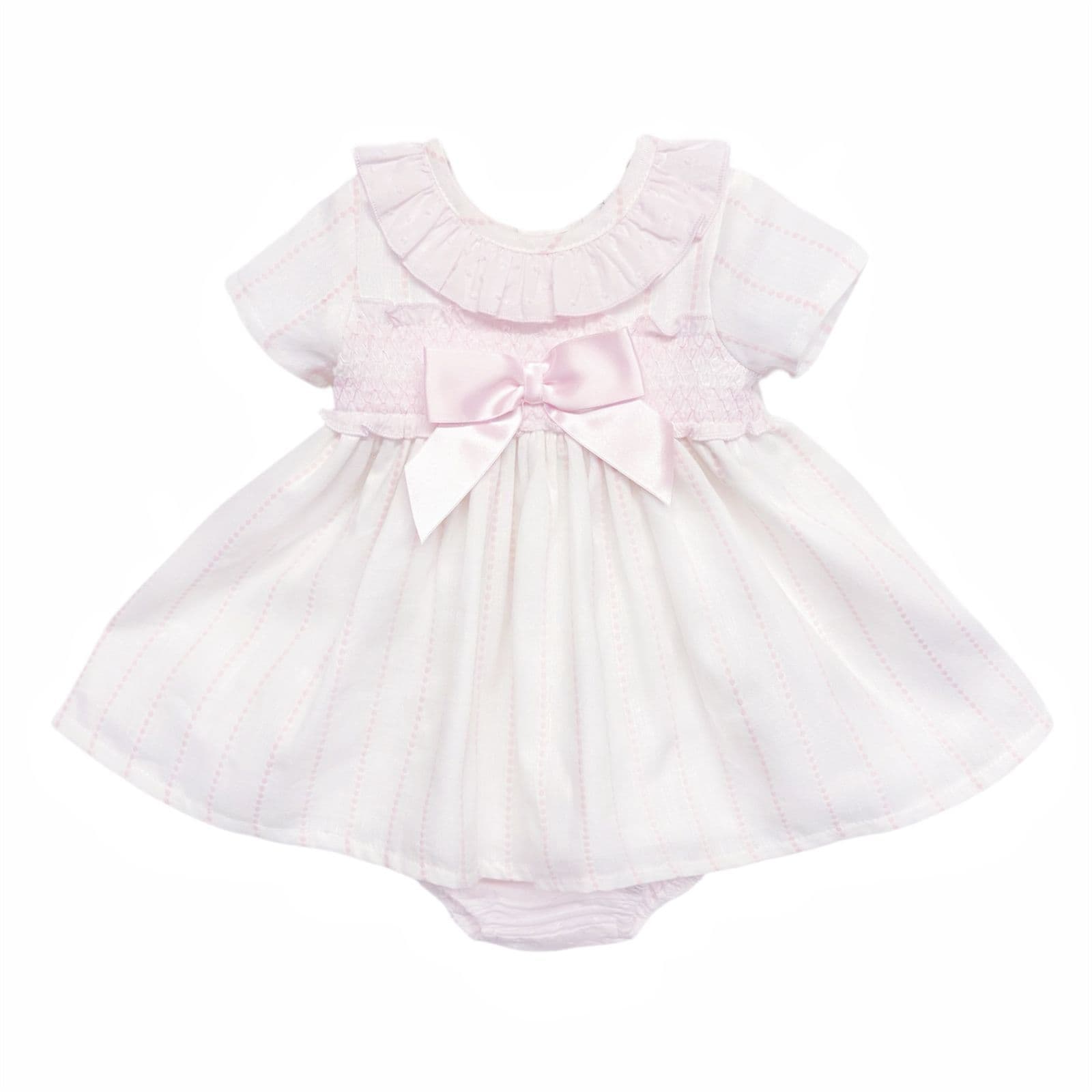 *SALE* Baby Girl Pink Stripe Puff Ball Dress with Pants "MYD2345P"