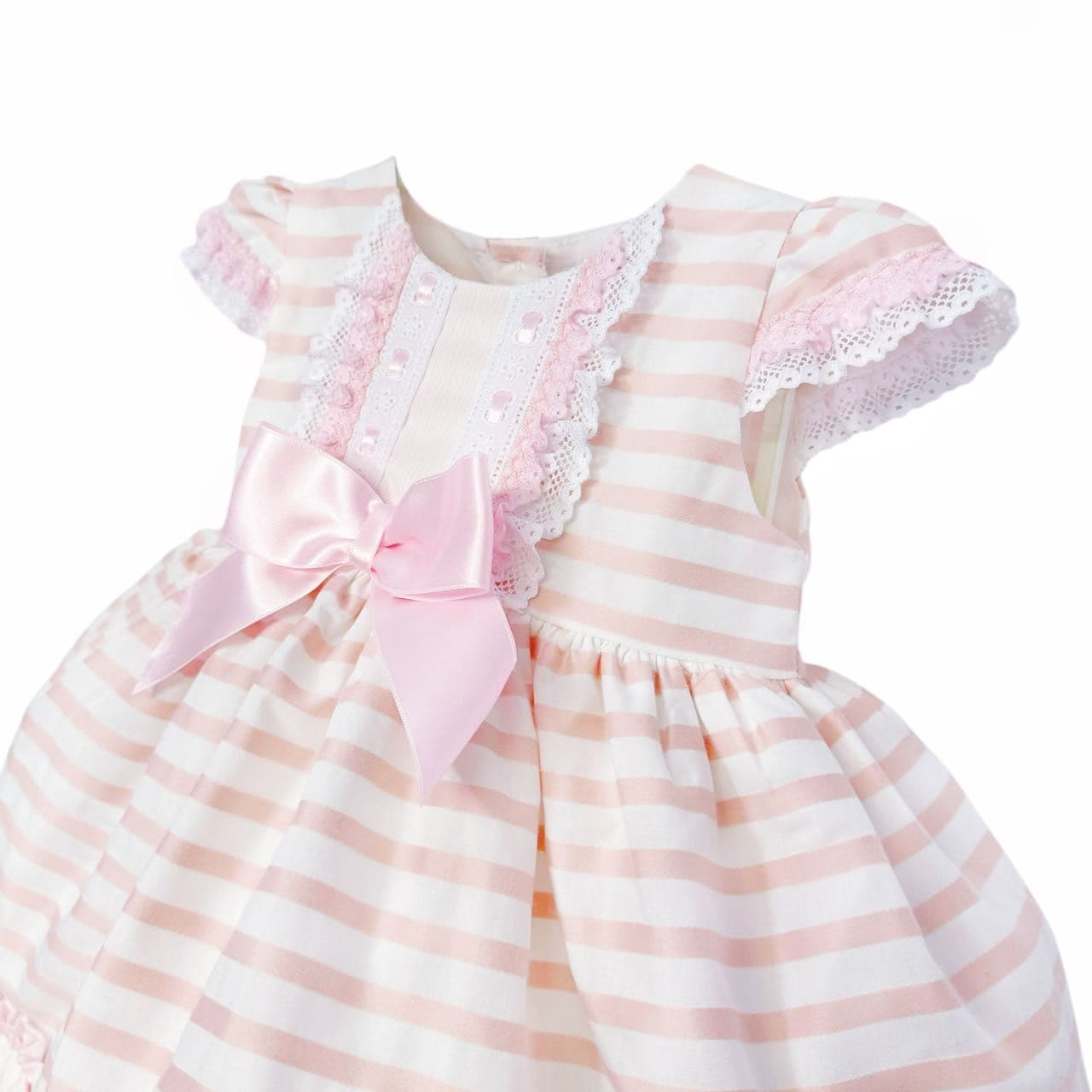 *SALE* Baby Girl Pink Stripe Puff Ball Dress with Pants "MYD8803"
