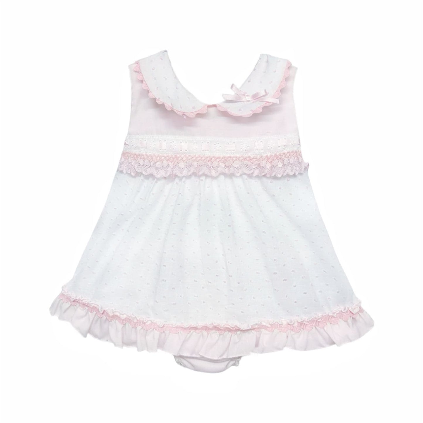 *SALE* Baby Girl Pink Swiss Dot Dress with Pants "MYD2434P"