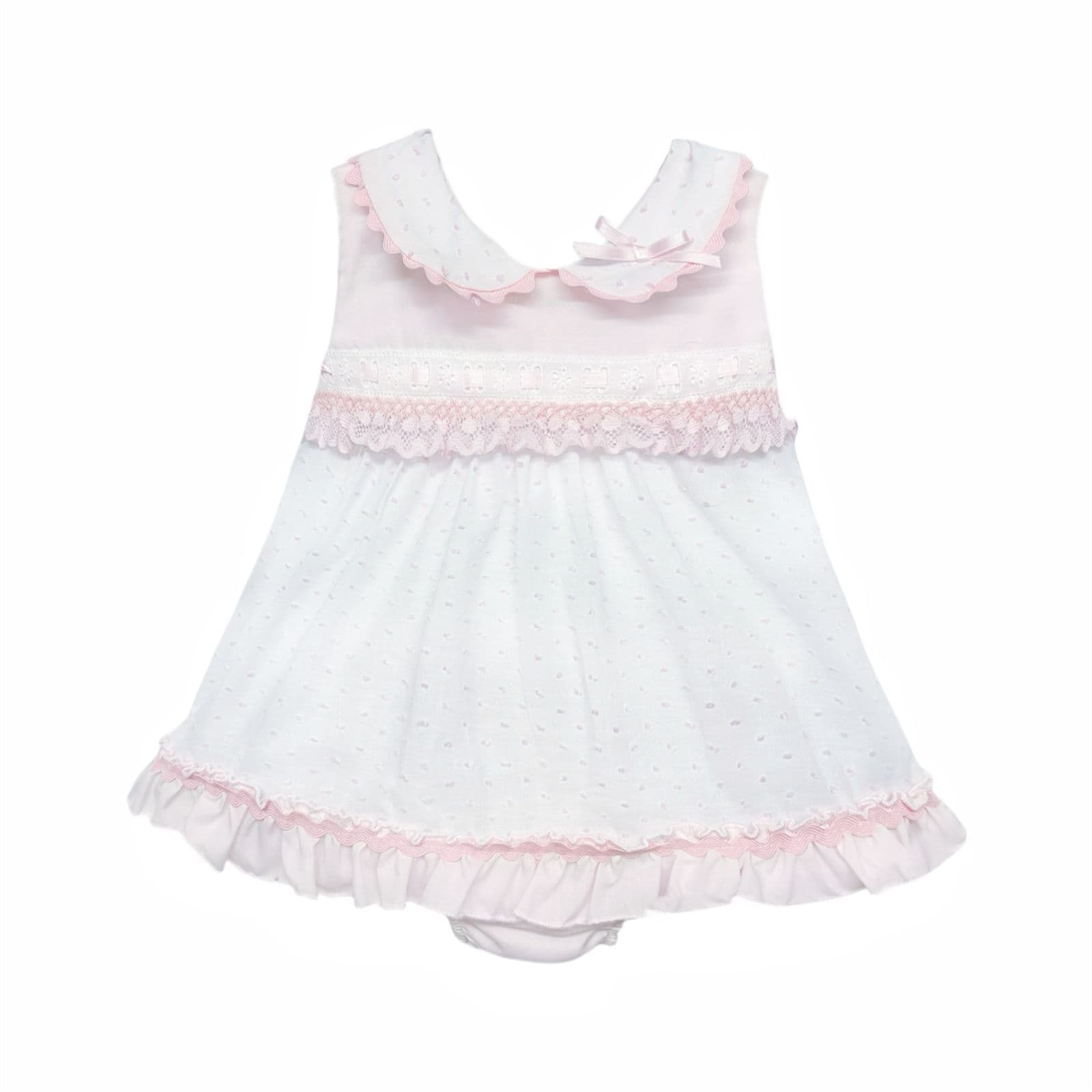 *SALE* Baby Girl Pink Swiss Dot Dress with Pants "MYD2434P"