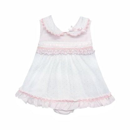 *SALE* Baby Girl Pink Swiss Dot Dress with Pants "MYD2434P"