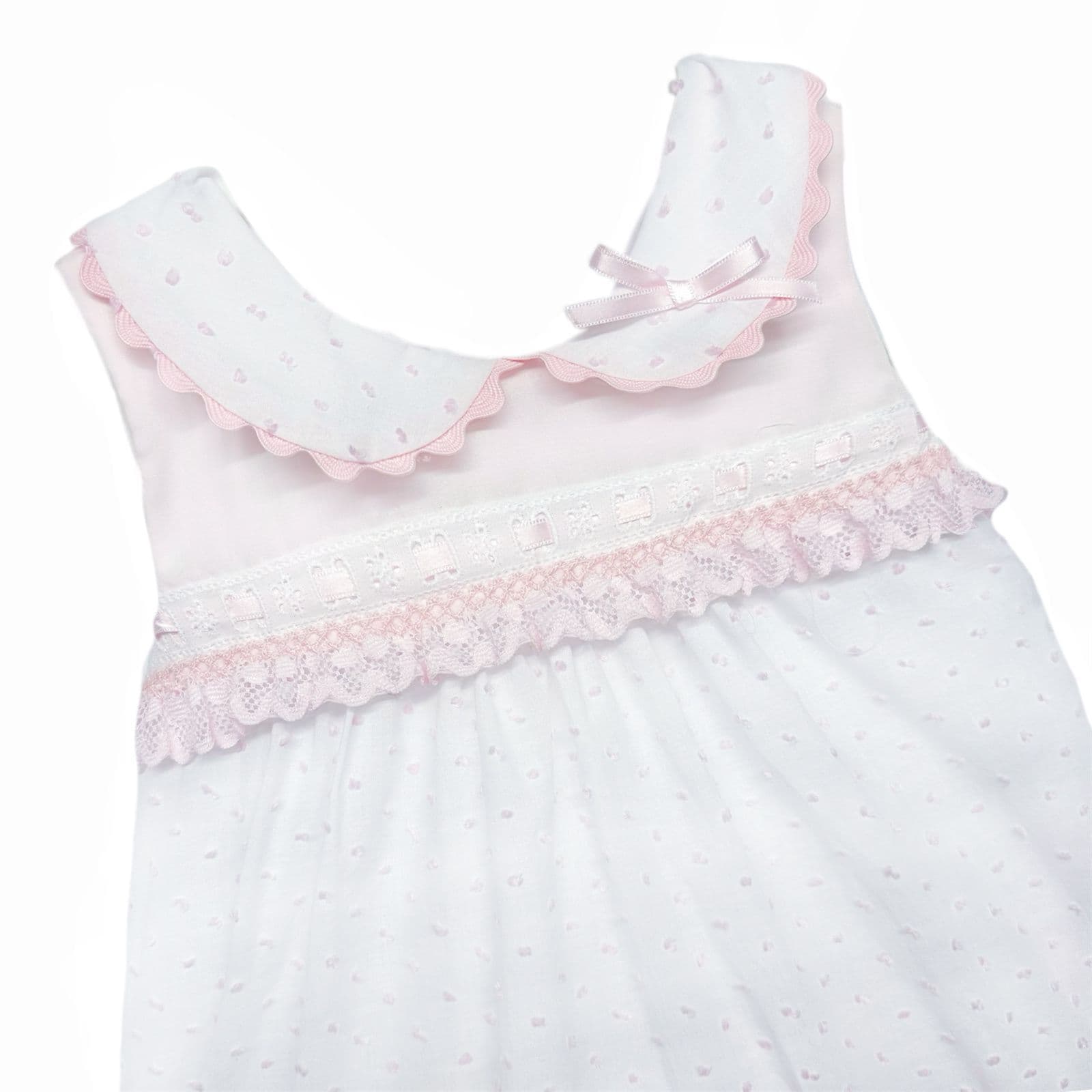*SALE* Baby Girl Pink Swiss Dot Dress with Pants "MYD2434P"