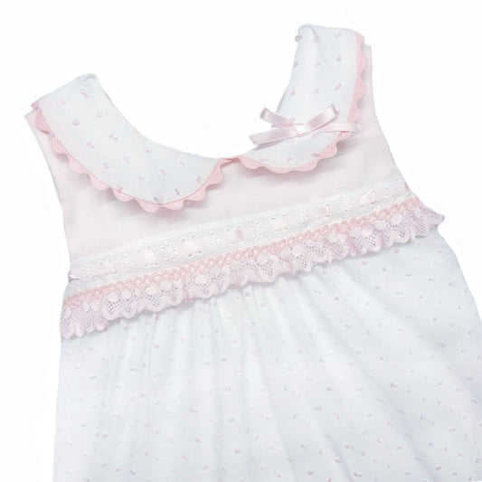 *SALE* Baby Girl Pink Swiss Dot Dress with Pants "MYD2434P"