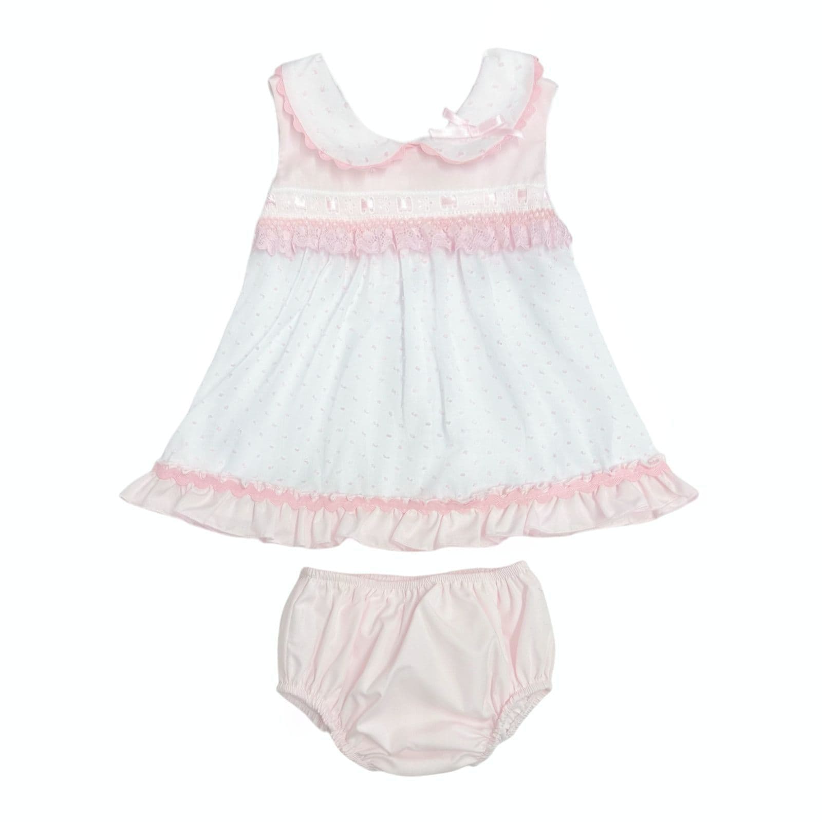 *SALE* Baby Girl Pink Swiss Dot Dress with Pants "MYD2434P"