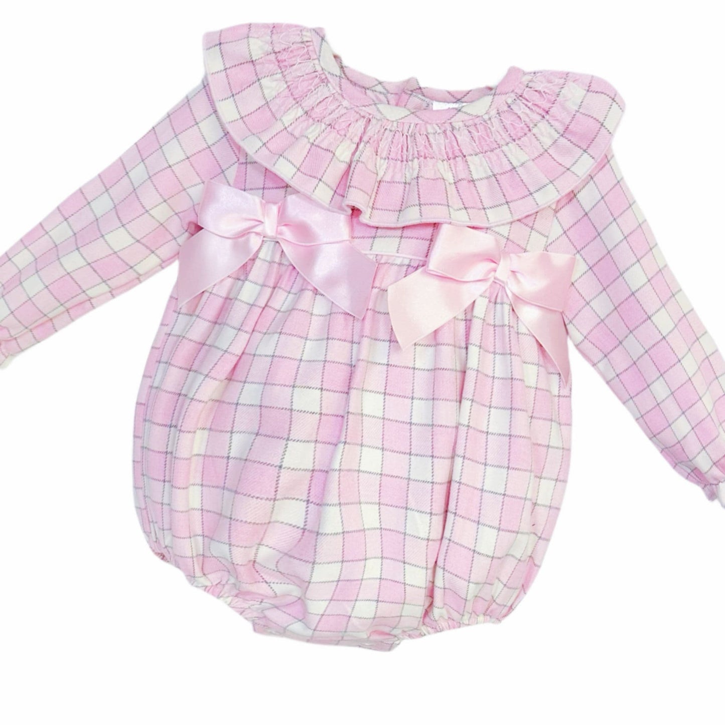 *SALE* Baby Girl Pink Tartan Frilly Collar Romper "MYD2368"