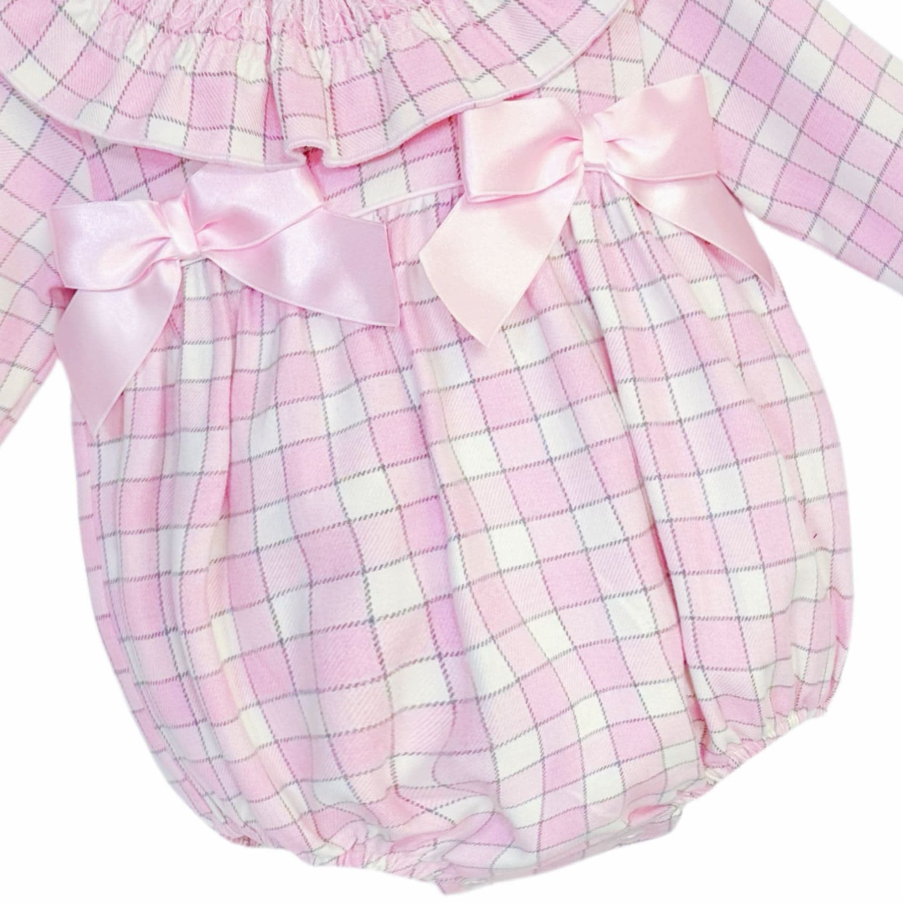 *SALE* Baby Girl Pink Tartan Frilly Collar Romper "MYD2368"