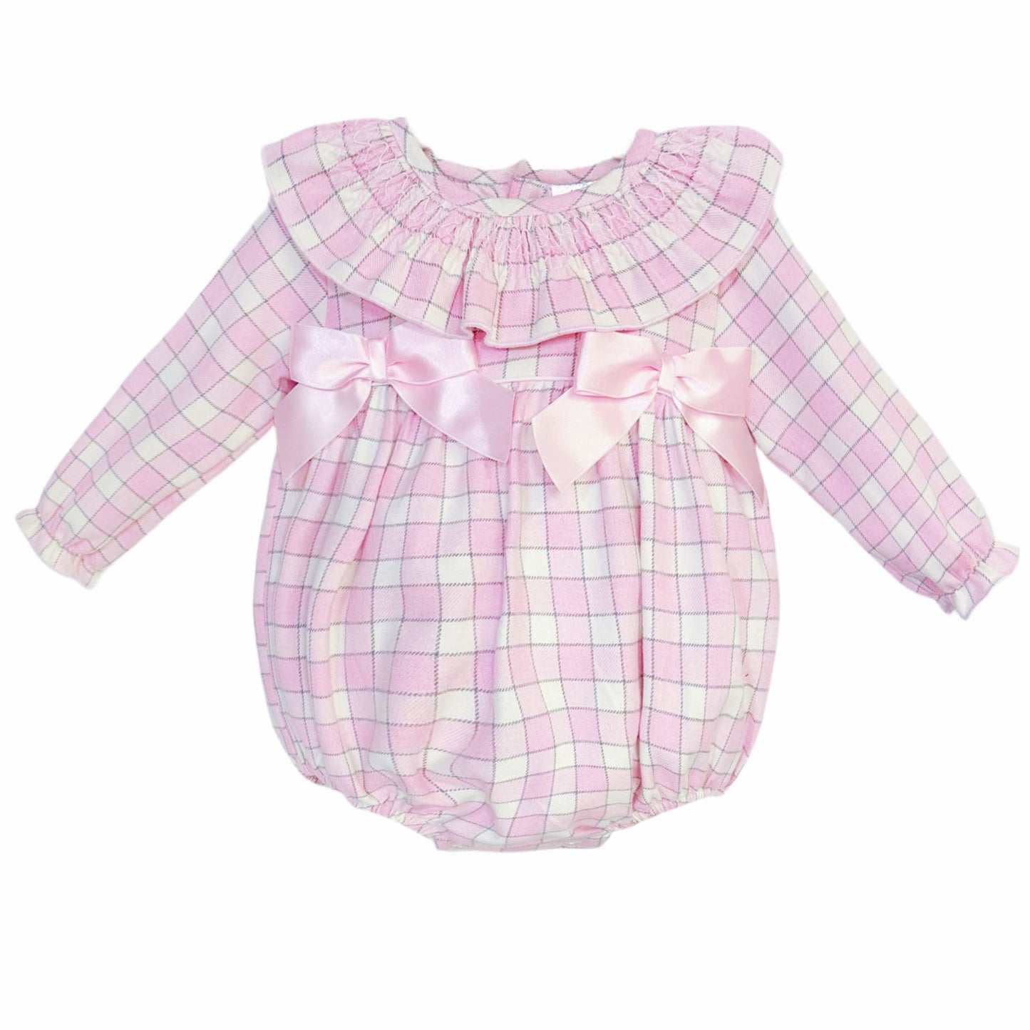 *SALE* Baby Girl Pink Tartan Frilly Collar Romper "MYD2368"