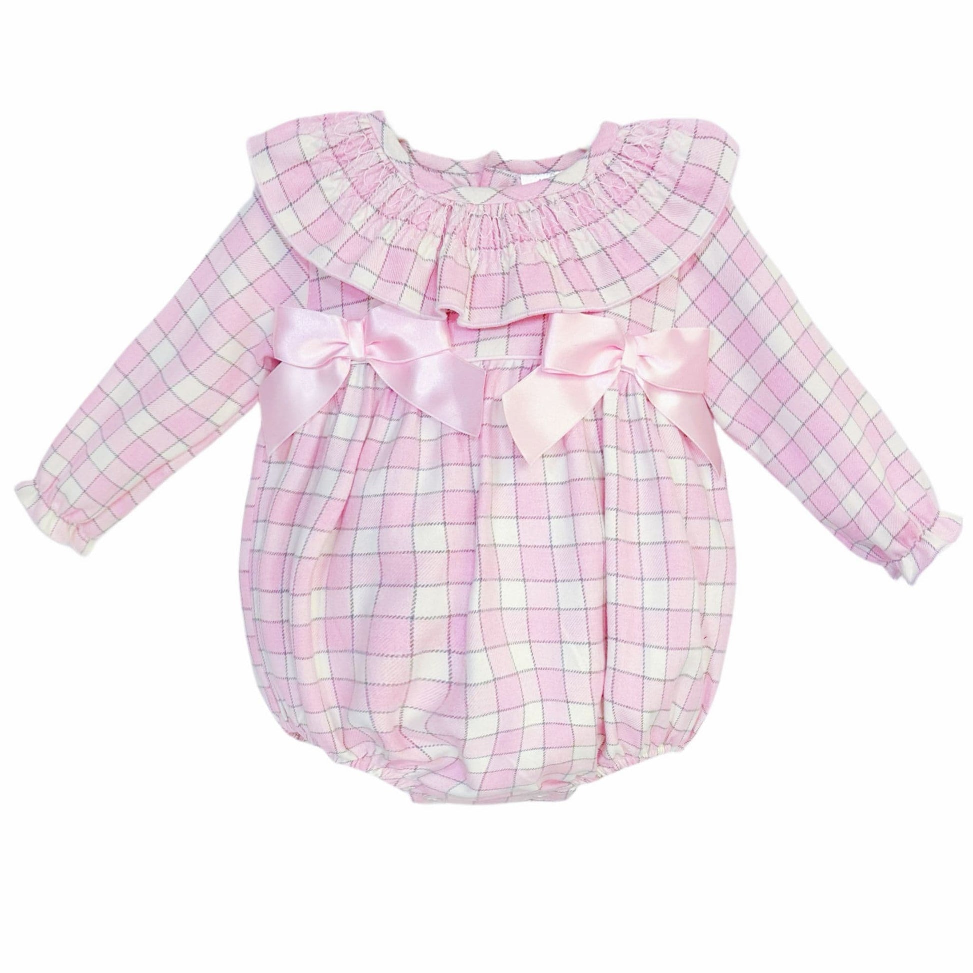 *SALE* Baby Girl Pink Tartan Frilly Collar Romper "MYD2368"