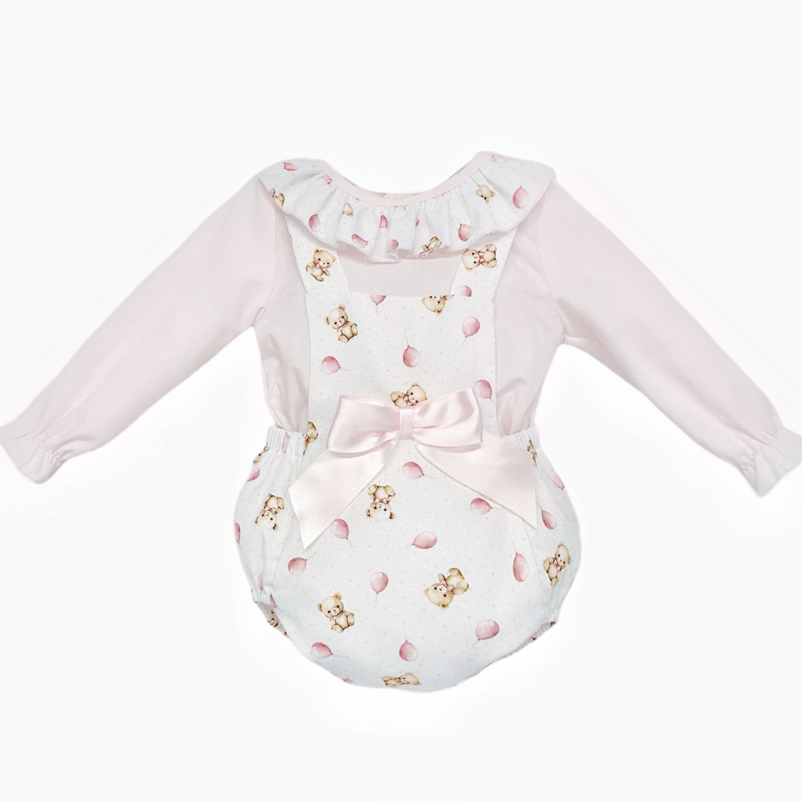 *SALE* Baby Girl Pink Teddy Print Romper with Shirt "MYD25212"