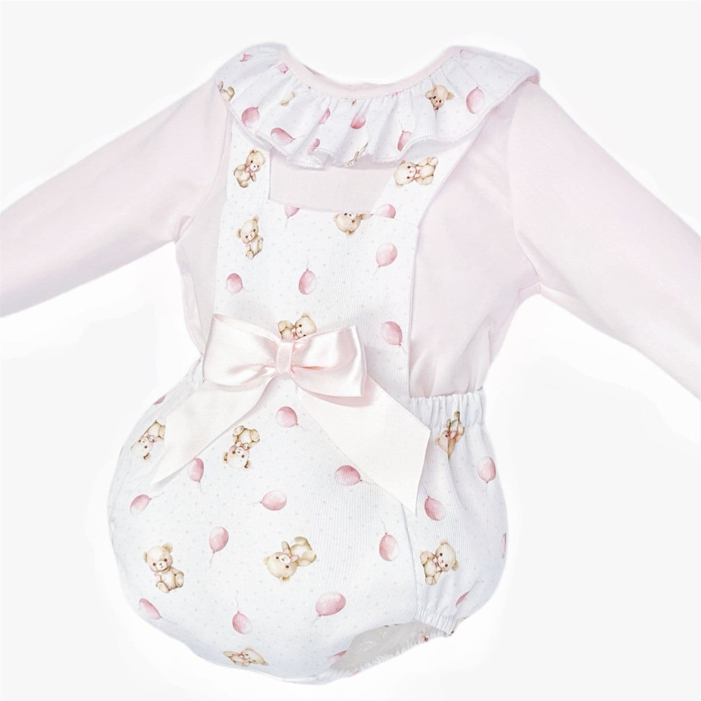 *SALE* Baby Girl Pink Teddy Print Romper with Shirt "MYD25212"