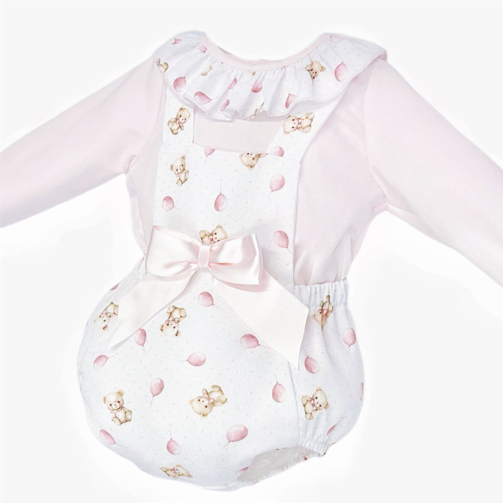 *SALE* Baby Girl Pink Teddy Print Romper with Shirt "MYD25212"