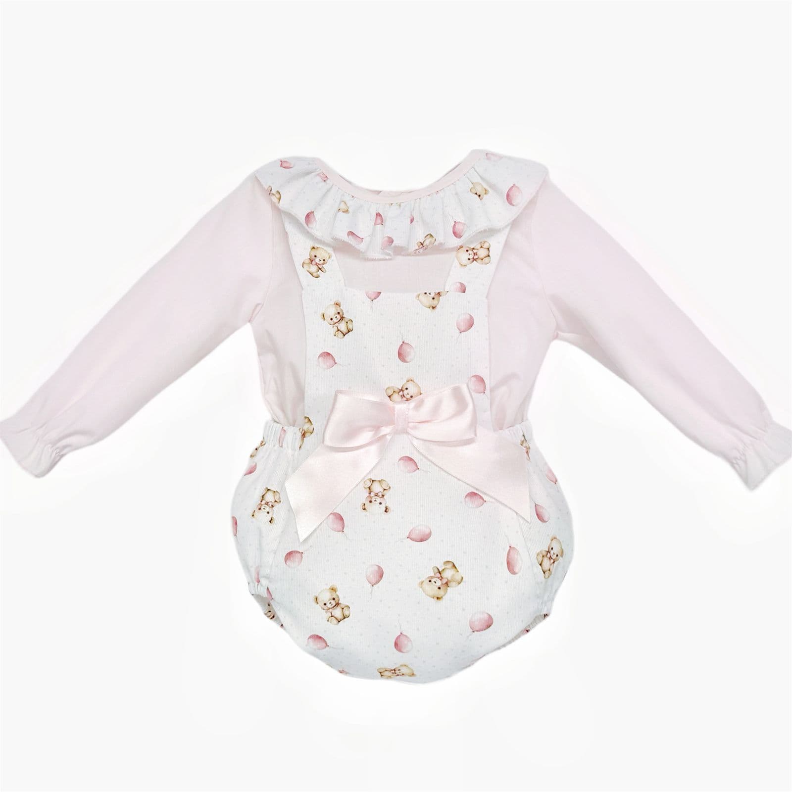 *SALE* Baby Girl Pink Teddy Print Romper with Shirt "MYD25212"