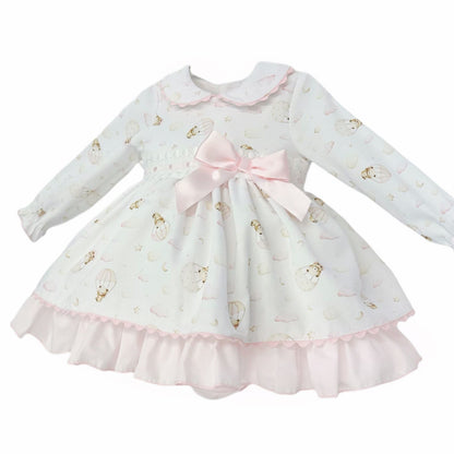 *SALE* Baby Girl Pink Teddy Puff Ball Dress with Pants "MYD25204"