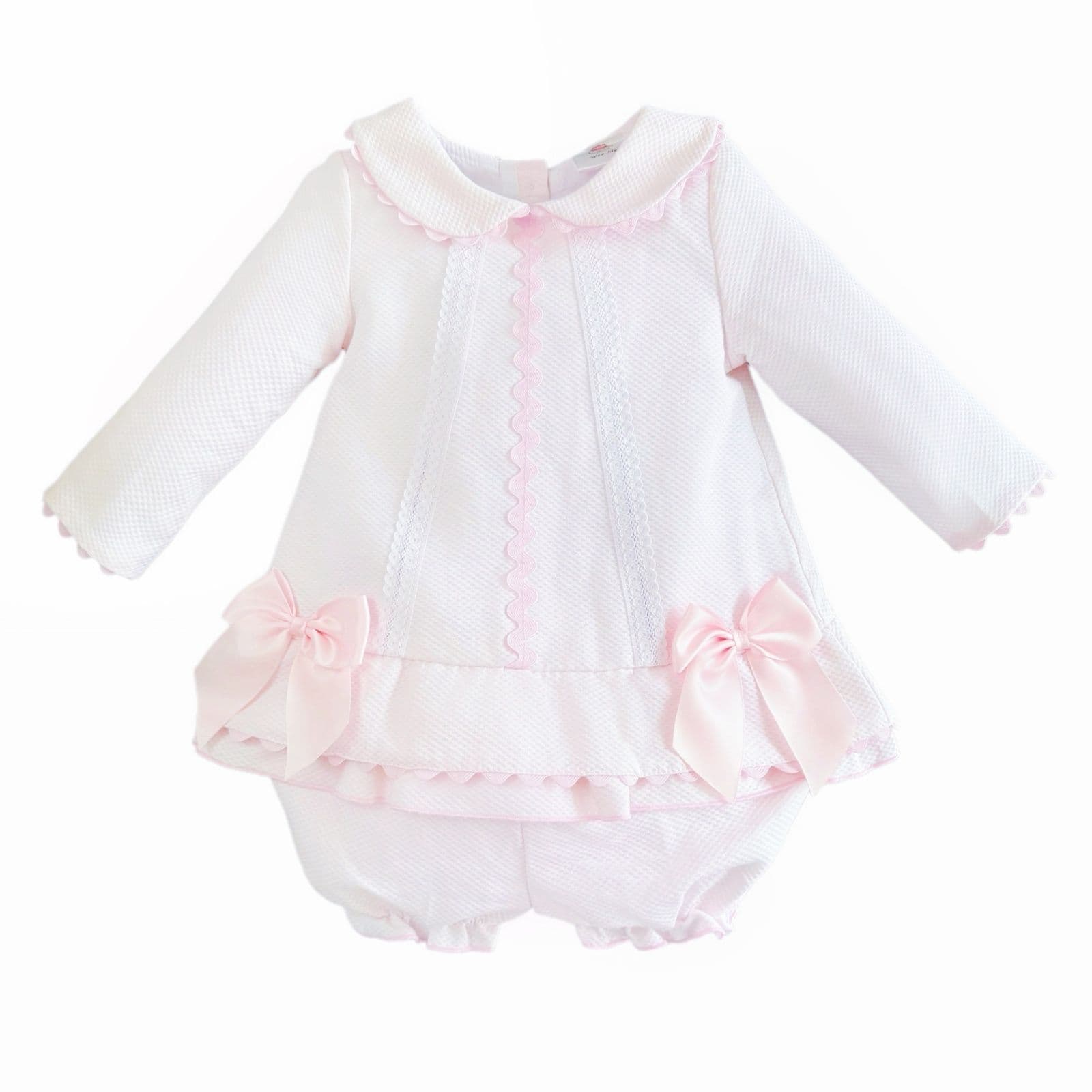 *SALE* Baby Girl Pink Waffle Dress with Knickerse "2534"