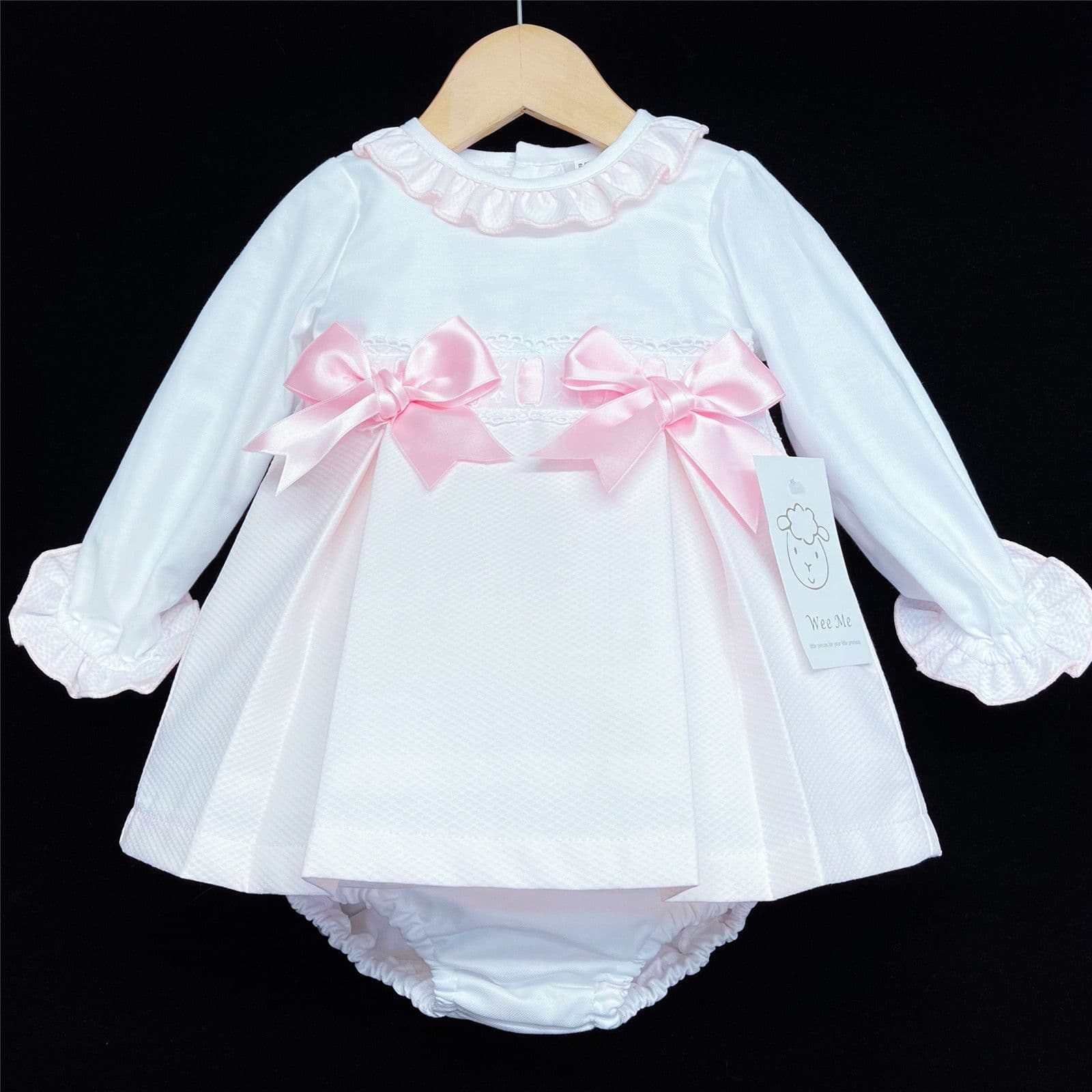 *SALE* Baby Girl Pink Waffle Princess Dress with Pants "MYD207"