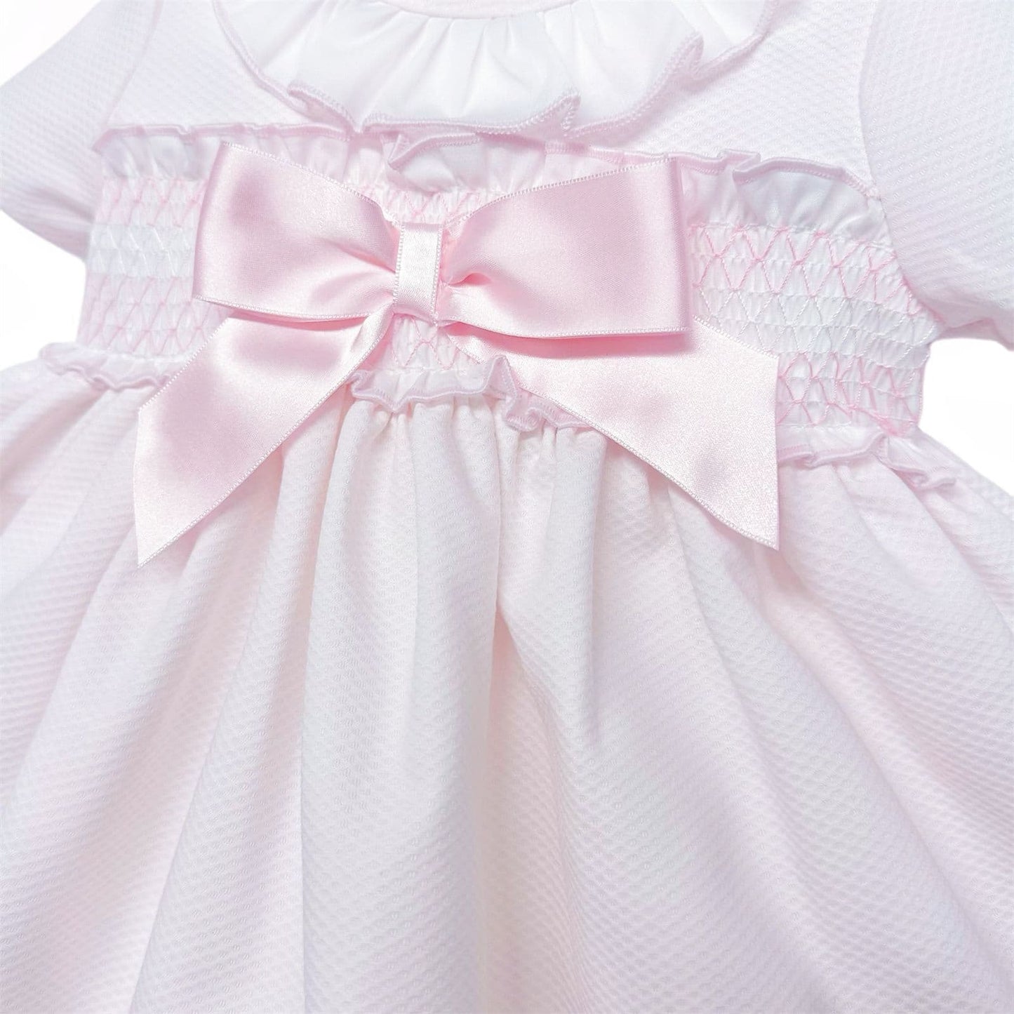 *SALE* Baby Girl Pink Waffle Puff Ball Dress with Pants "MYD2334"