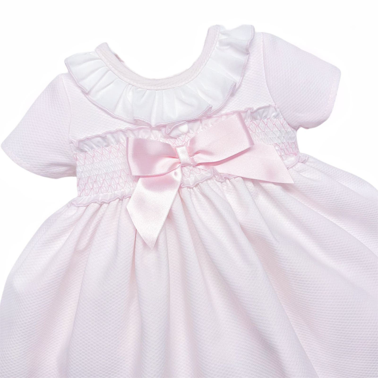 *SALE* Baby Girl Pink Waffle Puff Ball Dress with Pants "MYD2334"