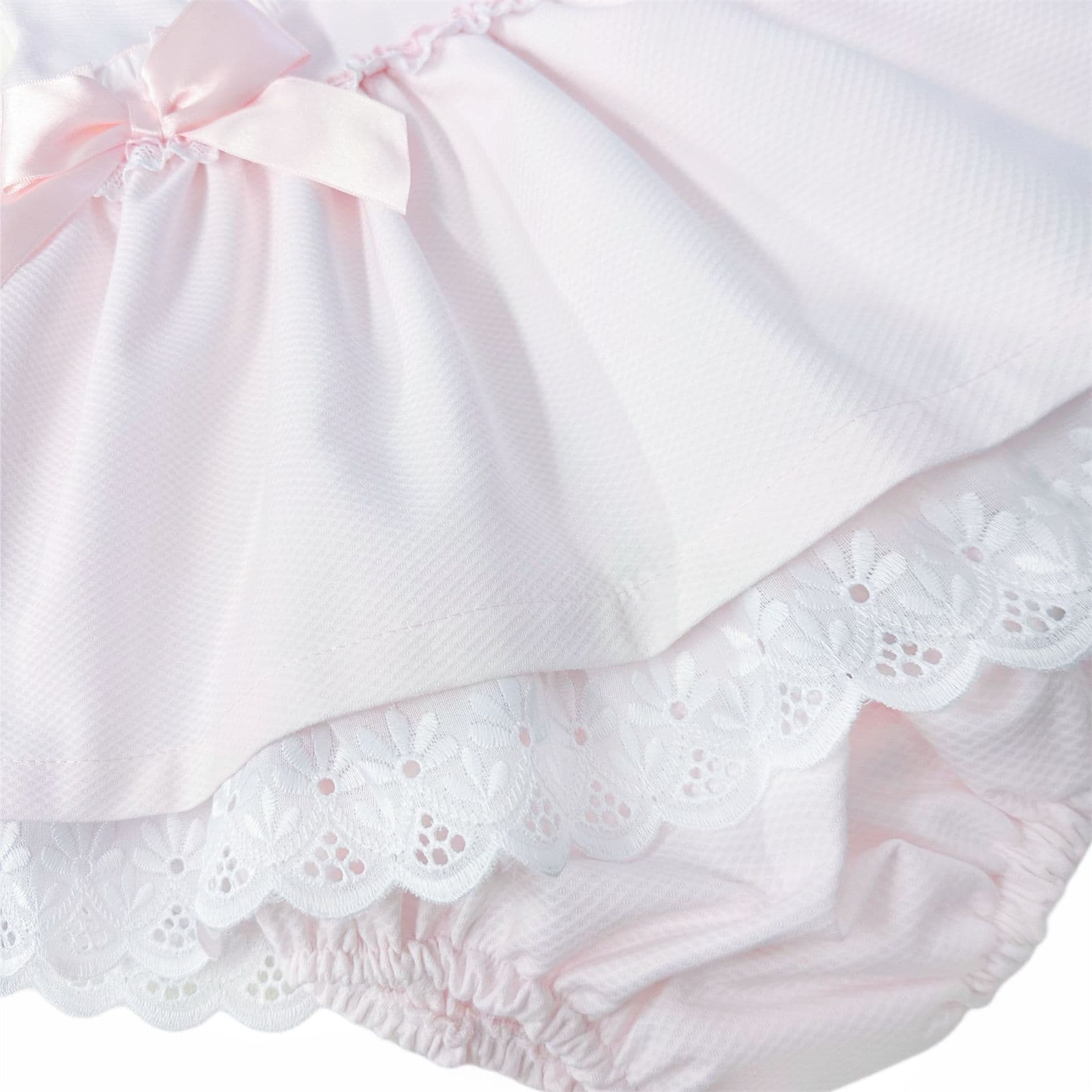 *SALE* Baby Girl Pink Waffle Puff Ball Dress with Pants "MYD2441P"
