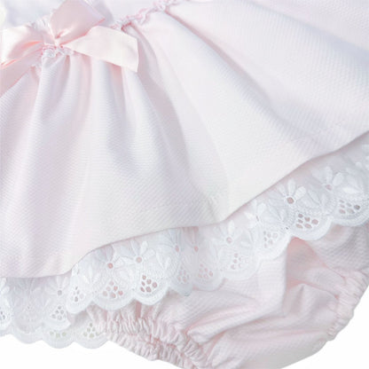 *SALE* Baby Girl Pink Waffle Puff Ball Dress with Pants "MYD2441P"