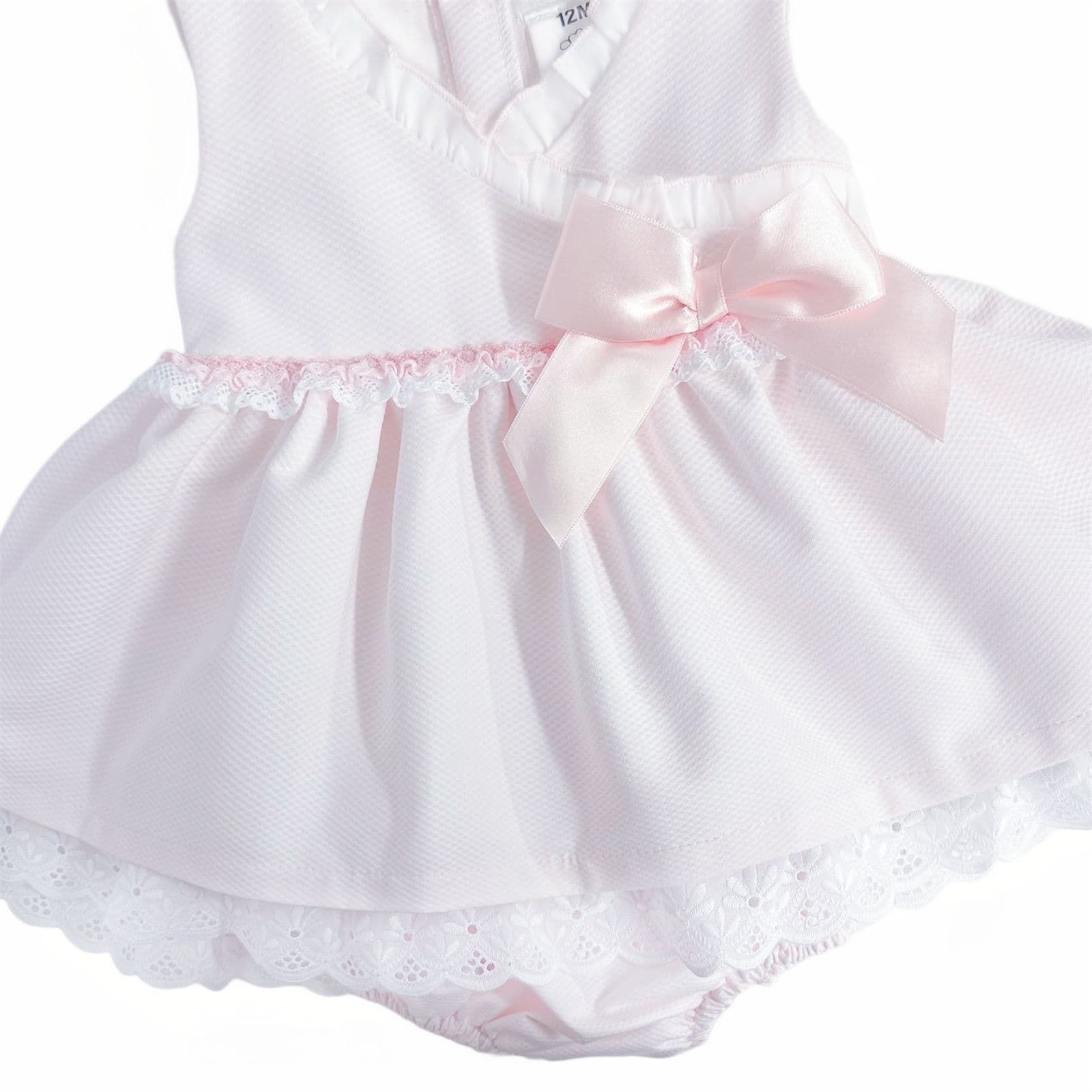 *SALE* Baby Girl Pink Waffle Puff Ball Dress with Pants "MYD2441P"