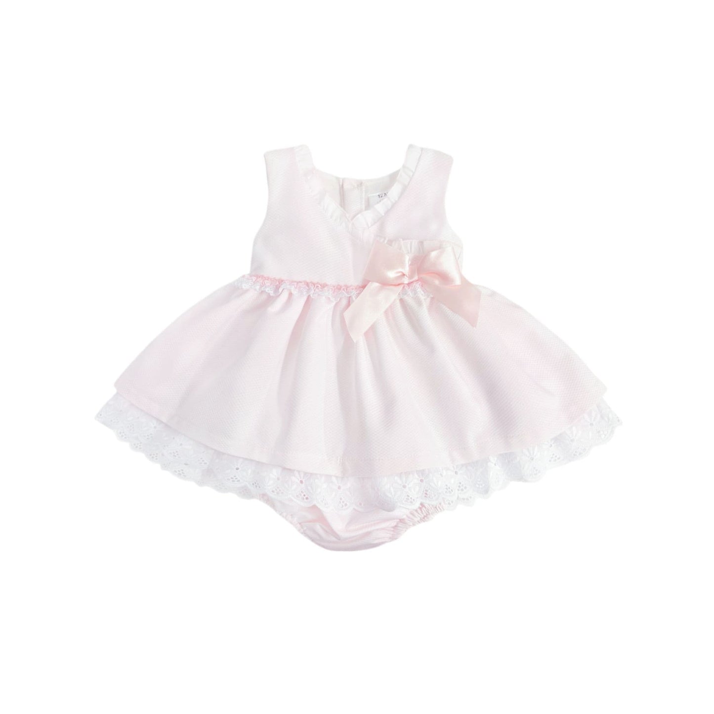 *SALE* Baby Girl Pink Waffle Puff Ball Dress with Pants "MYD2441P"