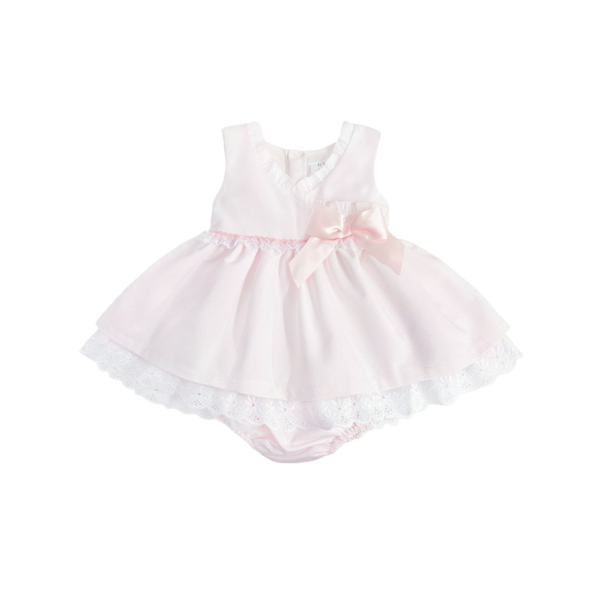 *SALE* Baby Girl Pink Waffle Puff Ball Dress with Pants "MYD2441P"
