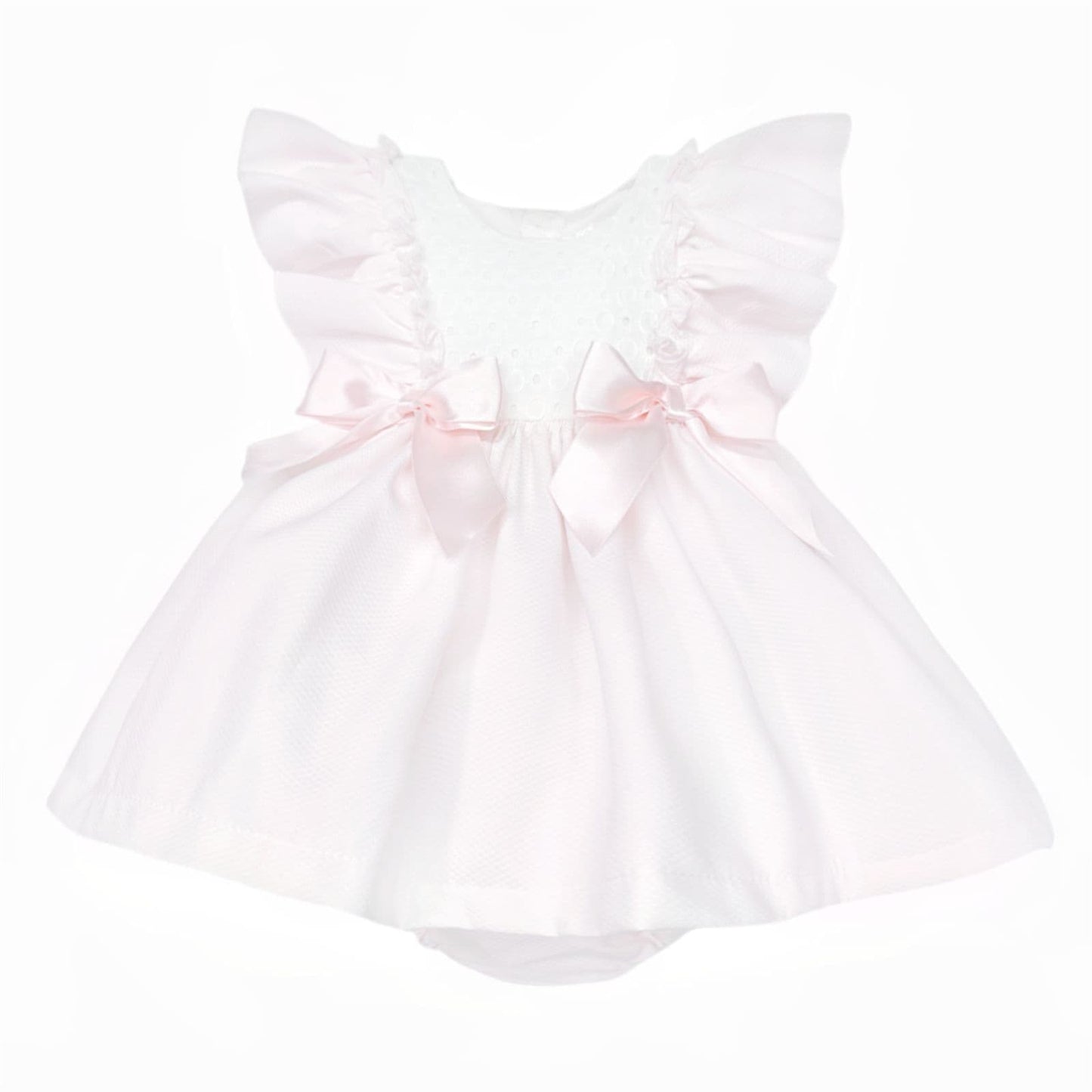 *SALE* Baby Girl Pink Waffle Puff Ball Dress with Pants "MYD25054"
