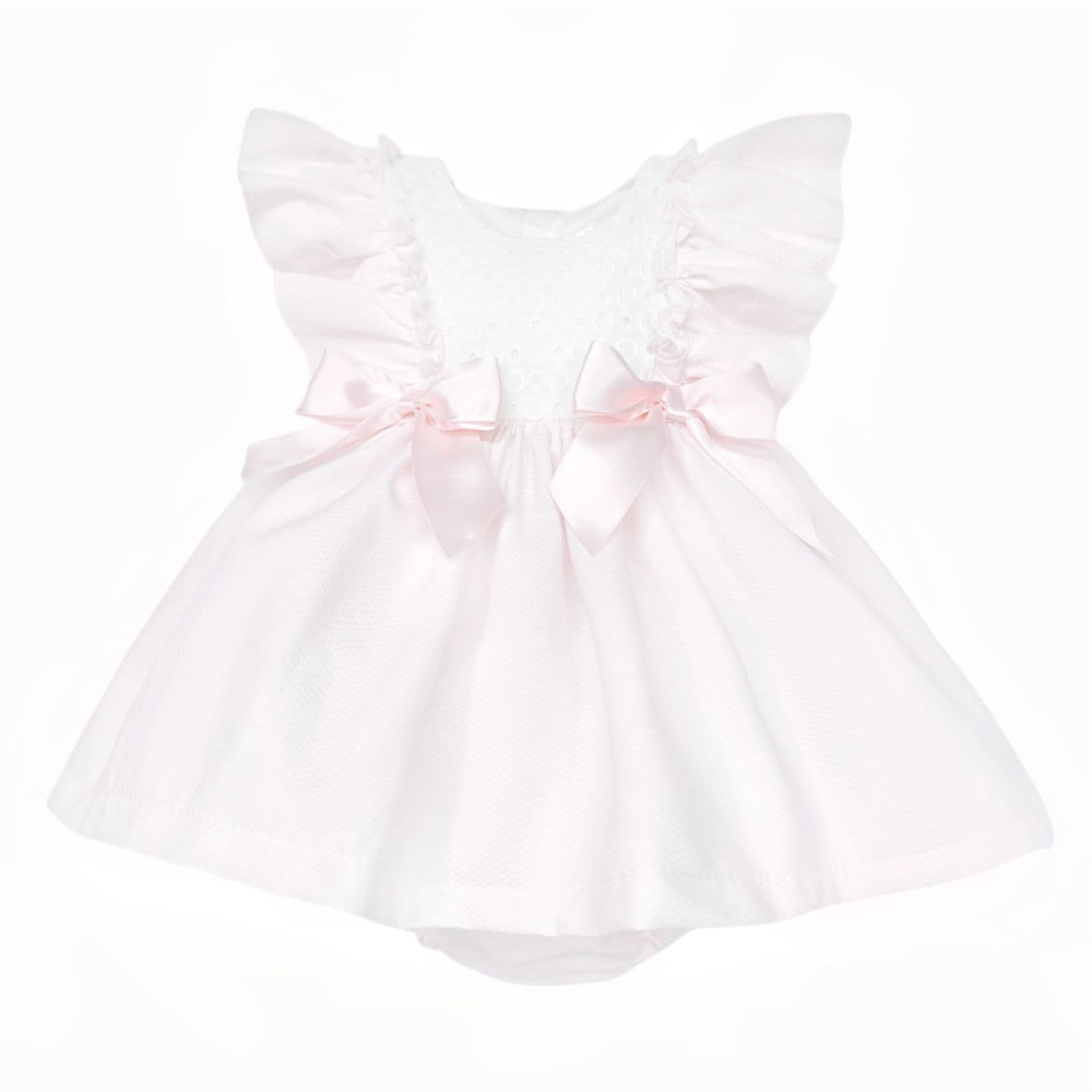 *SALE* Baby Girl Pink Waffle Puff Ball Dress with Pants "MYD25054"