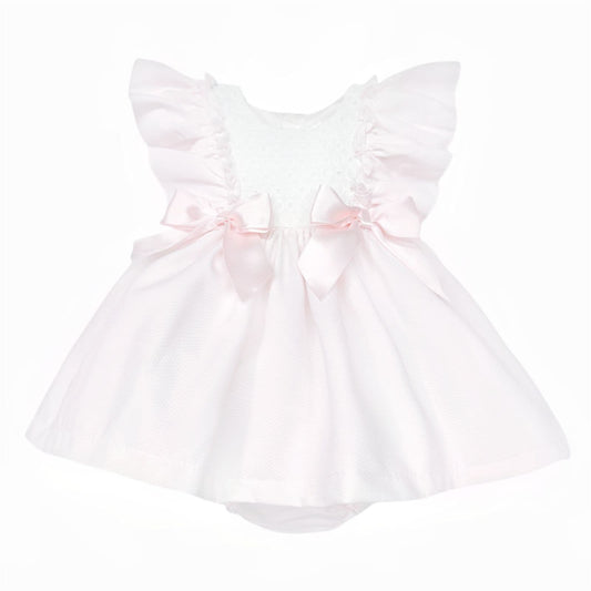 *SALE* Baby Girl Pink Waffle Puff Ball Dress with Pants "MYD25054"